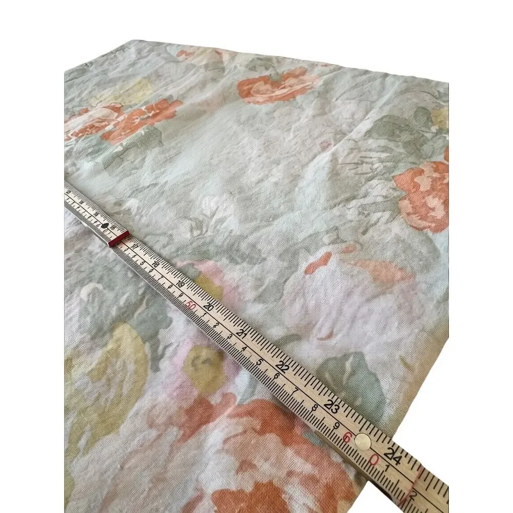 Pottery Barn 24” Linen Blend Reversible Floral Throw Pillow Cover 24x24
